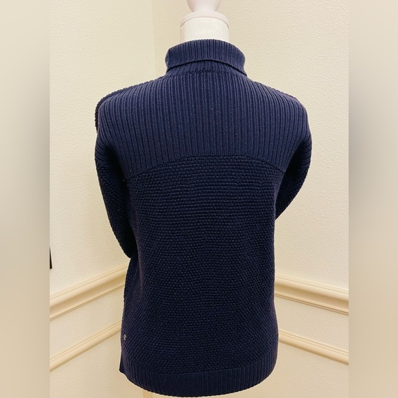 Lululemon Blue Textured Mock Turtleneck Pullover Sweater - Picture 4 of 10